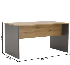 RIOMA NEW grafit/dub artisan 11, kancelársky písací stôl RIOMA NEW grafit/dub artisan 11, kancelársky písací stôl
