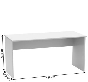 JOHAN 2 NEW biela matná 01, kancelársky písací stôl JOHAN 2 NEW biela matná 01, kancelársky písací stôl
