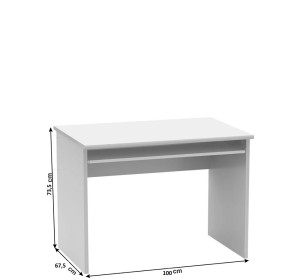 JOHAN 2 NEW biela matná 02, kancelársky PC stôl