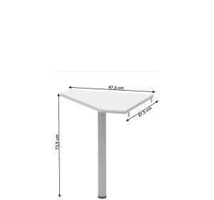 JOHAN 2 NEW biela matná 06, rohová spojka stolov