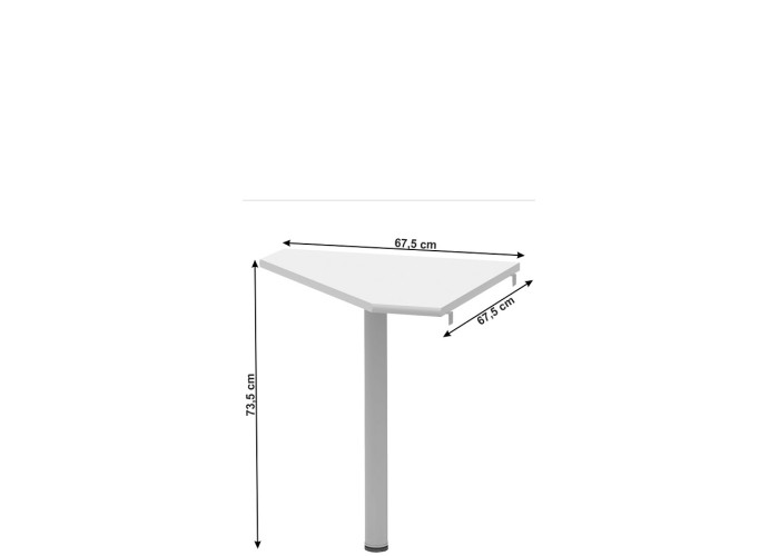 JOHAN 2 NEW biela matná 06, rohová spojka stolov