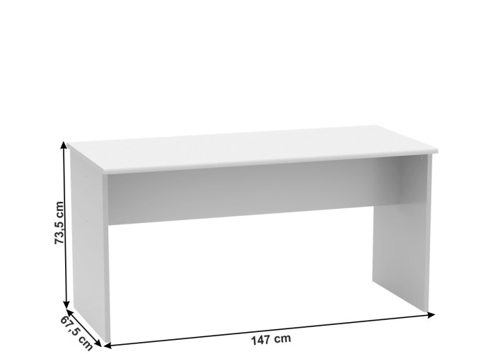 JOHAN 2 NEW biela matná 08, kancelársky zasadací stôl