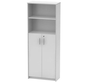 JOHAN 2 NEW biela matná 10, kancelárska policová skriňa