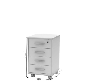 JOHAN 2 NEW biela matná 12, kontajner so zámkom