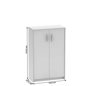 JOHAN 2 NEW biela matná 13, kancelárska skrinka