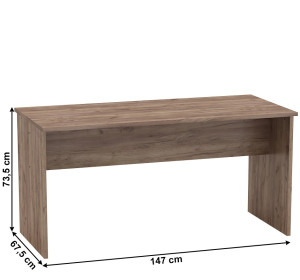 JOHAN 2 NEW kraft dunkel/biela 08, kancelársky zasadací stôl JOHAN 2 NEW kraft dunkel/biela 08, kancelársky zasadací stôl