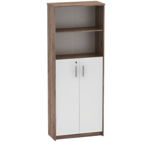 JOHAN 2 NEW kraft dunkel/biela 10, kancelárska policová skriňa