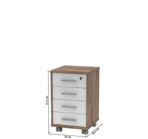 JOHAN 2 NEW kraft dunkel/biela 12, kontajner so zámkom