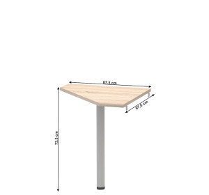 JOHAN 2 NEW dub sonoma/biela 06, rohová spojka stolov