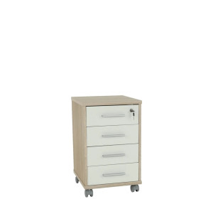 JOHAN 2 NEW dub sonoma/biela 12, kontajner so zámkom