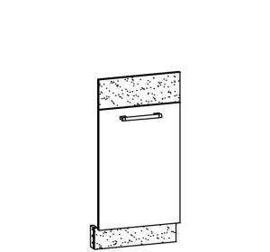 MODENA biely lesk/grafit matný MD23, dvierka na umývačku riadu v šírke 45cm
