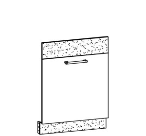 MODENA biely lesk/grafit matný MD24, dvierka na umývačku riadu v šírke 60 cm