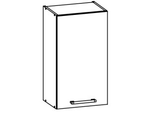 MODENA biely lesk/grafit matný MD03/G40, horná skrinka v šírke 40 cm