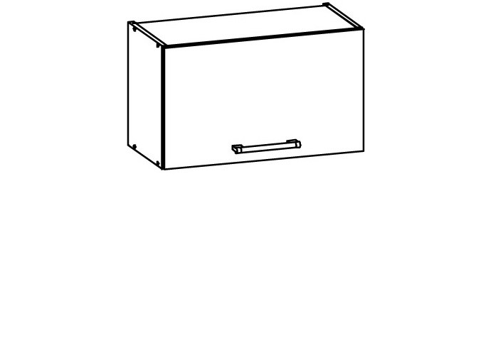 MODENA buk/biely lesk MD07/G60o, horná výklopná skrinka v šírke 60 cm