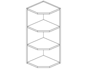 DELICJA dub messina D3, horné rohové ukončenie v šírke 30 cm