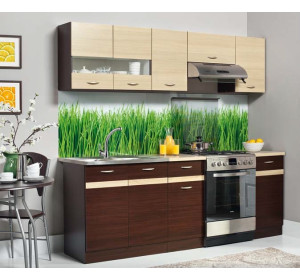 ELIZA 160/220 dub wenge/rijeka svetlá, kuchynská linka