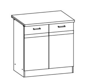 ELIZA EZ16/D80, dolná skrinka v šírke 80 cm