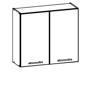 TIFFANY biely lesk T11/G80, horná skrinka v šírke 80 cm