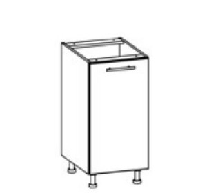 TIFFANY biely lesk T15/D40, dolná skrinka v šírke 40 cm