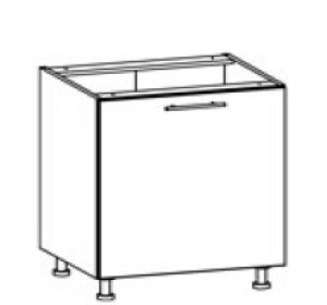 TIFFANY biely lesk T19/D60, dolná skrinka v šírke 60 cm