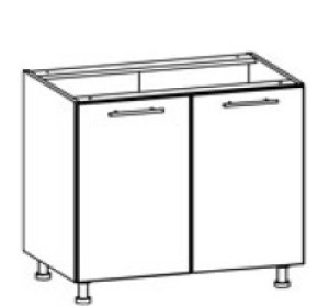 TIFFANY biely lesk T22/D80, dolná skrinka v šírke 80 cm