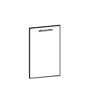 TIFFANY biely lesk T28, dvierka na umývačku riadu v šírke 45 a výške 72 cm