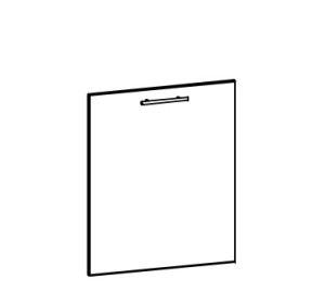 TIFFANY biely lesk T29, dvierka na umývačku riadu v šírke 60 a výške 72 cm