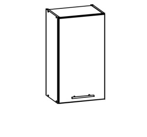 TIFFANY biely lesk T03/G40, horná skrinka v šírke 40 cm
