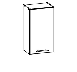 TIFFANY biely lesk T04/G45, horná skrinka v šírke 45 cm