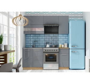 TIFFANY sivý lesk T24/D80Z, dolná drezová skrinka v šírke 80 cm