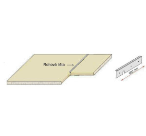 FL lišta spojovacia na pracovné dosky, rohová
