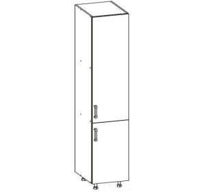 VERDI svetlosivá D40/207, vysoká skrinka v šírke 40 cm a výške 207 cm