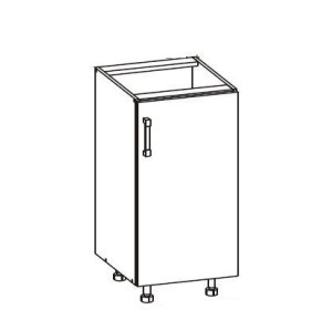 VERDI svetlosivá D40, dolná skrinka v šírke 40 cm