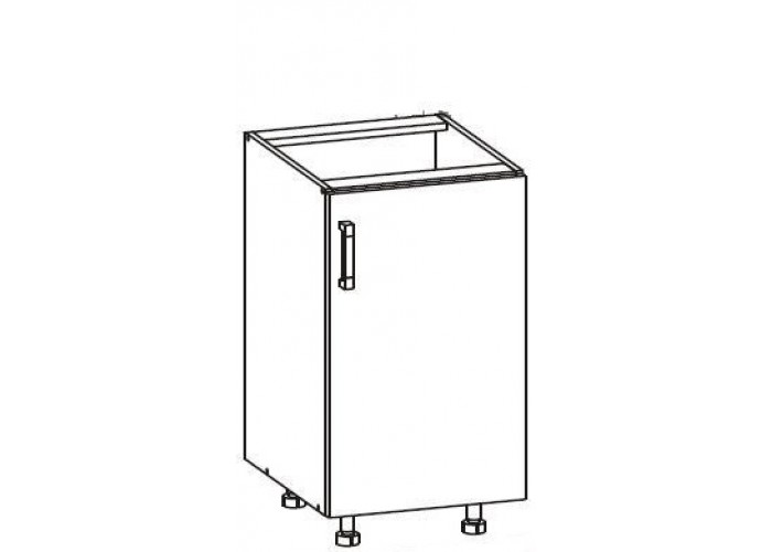 VERDI svetlosivá D45, dolná skrinka v šírke 45 cm