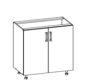 VERDI svetlosivá D80, dolná skrinka v šírke 80 cm