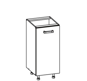 VERDI svetlosivá DC30, dolná skrinka s CARGO košom v šírke 30 cm