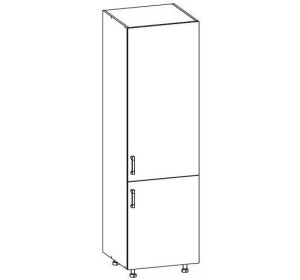 VERDI svetlosivá DL60/207, vysoká skrinka na vstavanú chladničku v šírke 60 cm a výške 207 cm