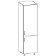VERDI svetlosivá DL60/207, vysoká skrinka na vstavanú chladničku v šírke 60 cm a výške 207 cm