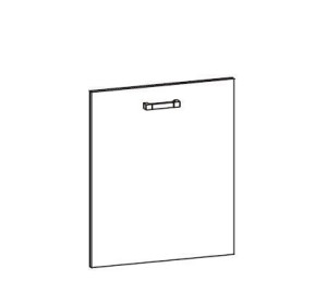 VERDI svetlosivá DM60/71, dvierka na umývačku riadu v šírke 60 cm a výške 71 cm