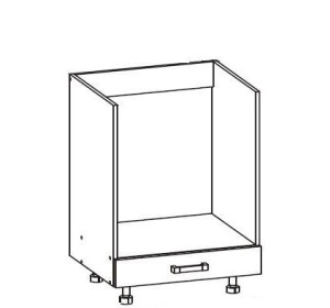 VERDI svetlosivá DP60, dolná skrinka na vstavanú rúru v šírke 60 cm