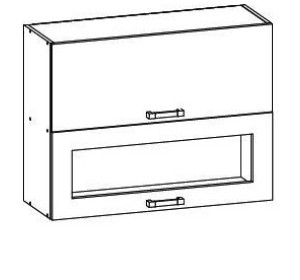 HAMPER dub lancelot G2O_80/72, horná výklopná skrinka v šírke 80 cm