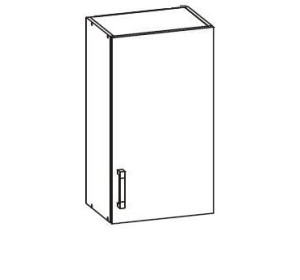 VERDI svetlosiva G40/72, horná skrinka v šírke 40 cm