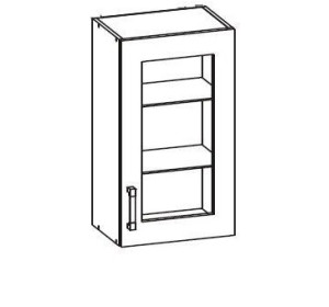 VERDI svetlosivá G40/72-LVPV, horná skrinka v šírke 40 cm