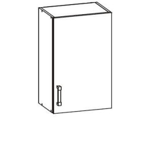 VERDI svetlosivá G45/72, horná skrinka v šírke 45 cm