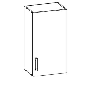 VERDI svetlosivá G50/95, horná skrinka v šírke 50 cm a výške 95 cm