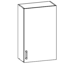 VERDI svetlosivá G60/95, horná skrinka v šírke 60 cm a výške 95 cm