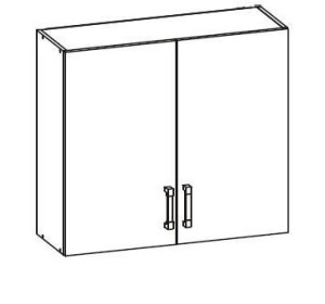 VERDI svetlosivá G80/72, horná skrinka v šírke 80 cm