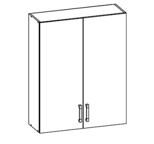 VERDI svetlosivá G80/95, horná skrinka v šírke 80 cm a výške 95 cm