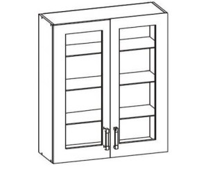 VERDI svetlosivá G80/95-LVPV, horná skrinka v šírke 80 cm a výške 95 cm