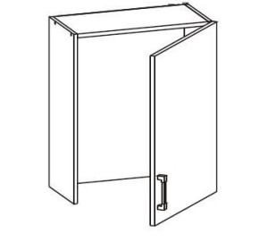 VERDI svetlosivá GC60/72, horná skrinka s odkvapkávačom v šírke 60 cm